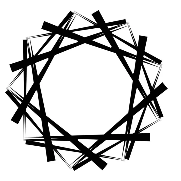 Geometryczny Abstrakcyjny Promieniowy Element Graficzny Okrągły Wolut Helisa Abstrakcyjna Spirala — Wektor stockowy