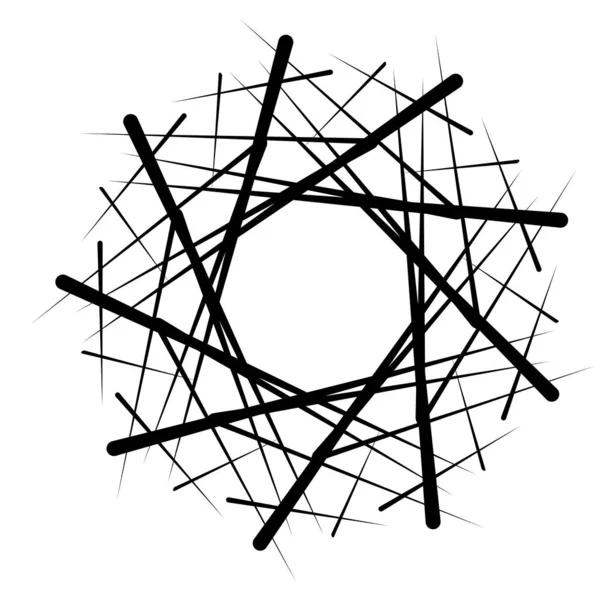 Géométrique Élément Graphique Radial Abstrait Volute Circulaire Hélice Spirale Géométrique — Image vectorielle