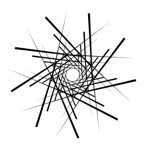 Geometrik Soyut Radyasyon Grafiği. Dairesel voltaj, sarmal. Soyut geometrik spiral, girdap ve dönüş. Stock vektör illüstrasyonu, Clip sanat grafikleri.