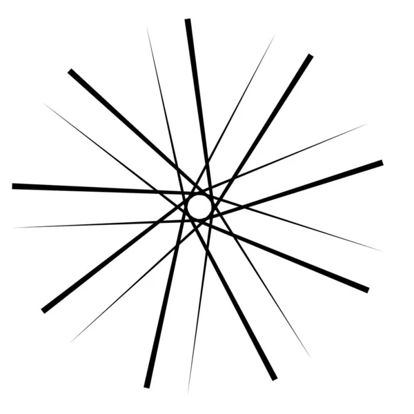 Geometriskt Abstrakt Radiellt Grafiskt Element Cirkulär Volut Helix Abstrakt Geometrisk — Stock vektor