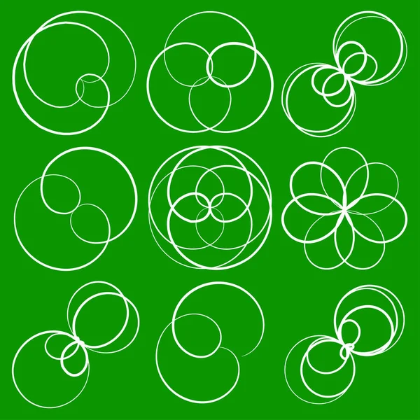 Volumen Hélice Símbolo Espiral Motivo Icono Circular Línea Radial Squiggle — Vector de stock