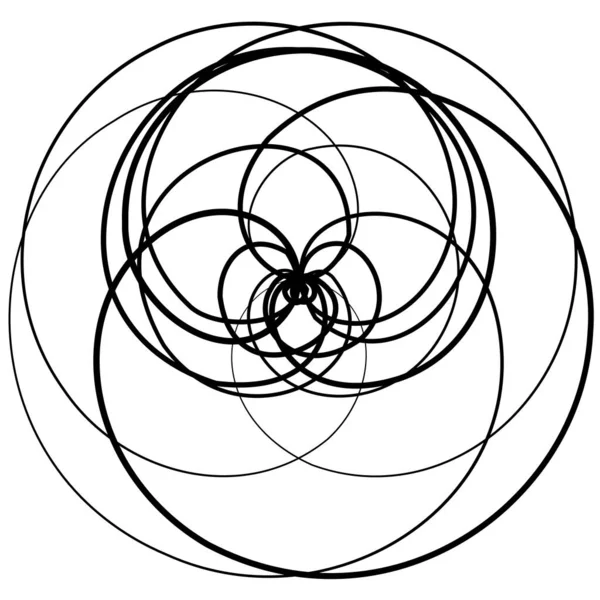 Volumen Hélice Símbolo Espiral Motivo Icono Circular Línea Radial Squiggle — Archivo Imágenes Vectoriales