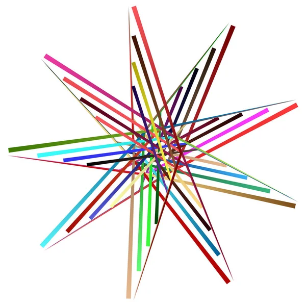 Geometrik Soyut Radyasyon Grafiği. Dairesel voltaj, sarmal. Soyut geometrik spiral, girdap ve dönüş. Stock vektör illüstrasyonu, Clip sanat grafikleri.