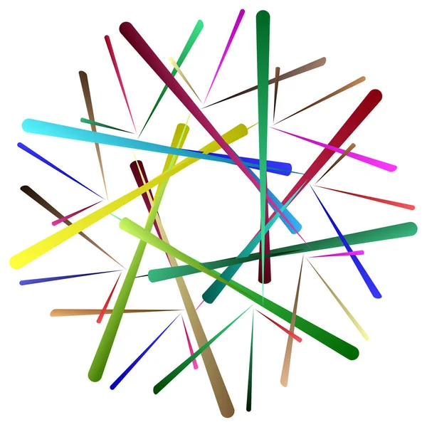 Elemento Gráfico Radial Abstracto Geométrico Voluta Circular Hélice Espiral Geométrica — Vector de stock