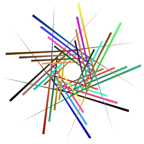 Геометричний Абстрактний Радіальний Графічний Елемент Круговий Спіраль Абстрактна Геометрична Спіраль — стоковий вектор