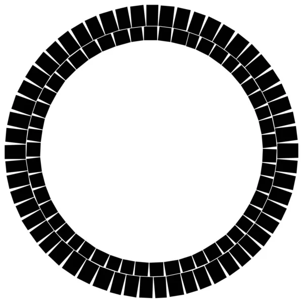 Elemento Círculo Geométrico Piedra Circular Círculos Piedra Mampostería Vista Superior — Archivo Imágenes Vectoriales