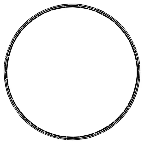 Elemento Círculo Geométrico Piedra Circular Círculos Piedra Mampostería Vista Superior — Vector de stock