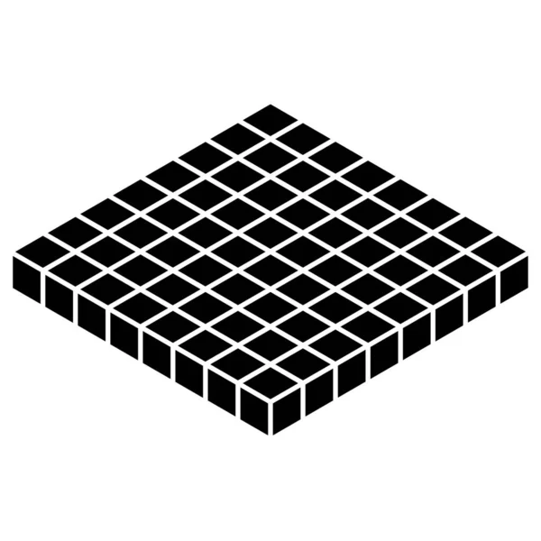 Cubo Ícone Quadrado Símbolo Logotipo Série Ilustração Vetor Estoque Gráficos — Vetor de Stock