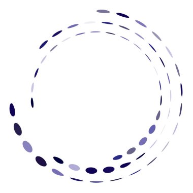 Geometrik dairesel spiral, girdap ve dönüş. Koklear, girdap, volt biçimli vektör illüstrasyonu, Clip sanat grafikleri.