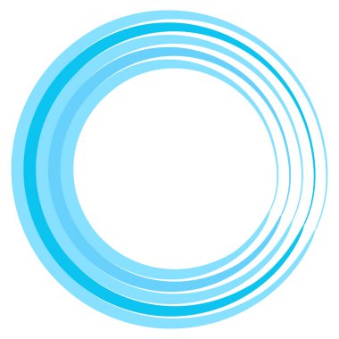 Geometrik dairesel spiral, girdap ve dönüş. Koklear, girdap, volt biçimli vektör illüstrasyonu, Clip sanat grafikleri.