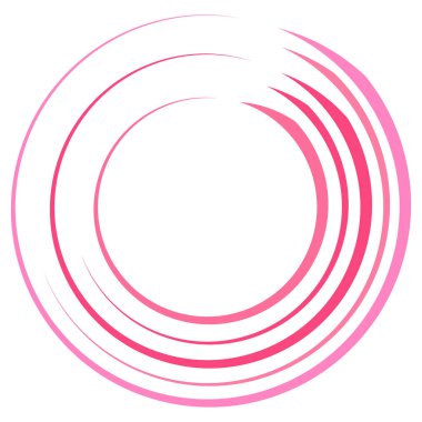 Geometrik dairesel spiral, girdap ve dönüş. Koklear, girdap, volt biçimli vektör illüstrasyonu, Clip sanat grafikleri.