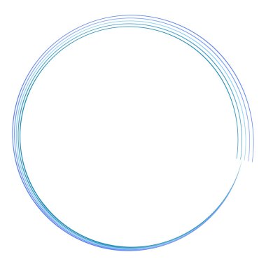 Geometrik dairesel spiral, girdap ve dönüş. Koklear, girdap, volt biçimli vektör illüstrasyonu, Clip sanat grafikleri.