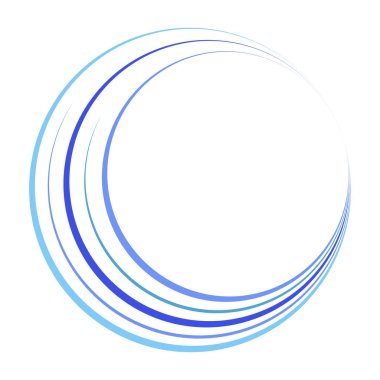 Geometrik dairesel spiral, girdap ve dönüş. Koklear, girdap, volt biçimli vektör illüstrasyonu, Clip sanat grafikleri.