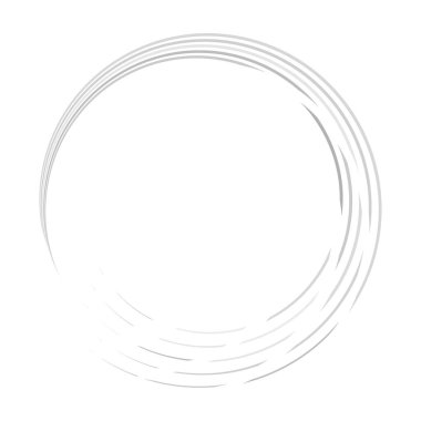 Geometrik dairesel spiral, girdap ve dönüş. Koklear, girdap, volt biçimli vektör illüstrasyonu, Clip sanat grafikleri.