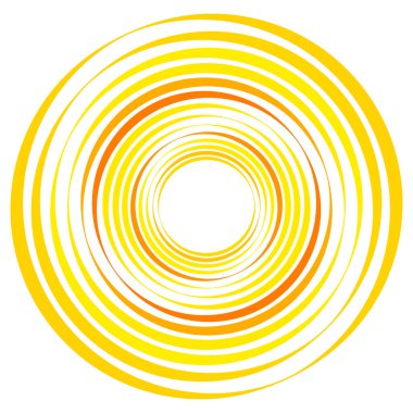 Geometrik dairesel spiral, girdap ve dönüş. Koklear, girdap, volt biçimli vektör illüstrasyonu, Clip sanat grafikleri.