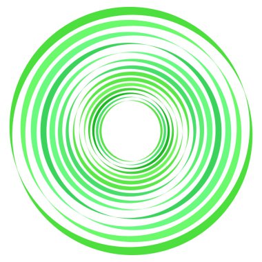 Geometrik dairesel spiral, girdap ve dönüş. Koklear, girdap, volt biçimli vektör illüstrasyonu, Clip sanat grafikleri.