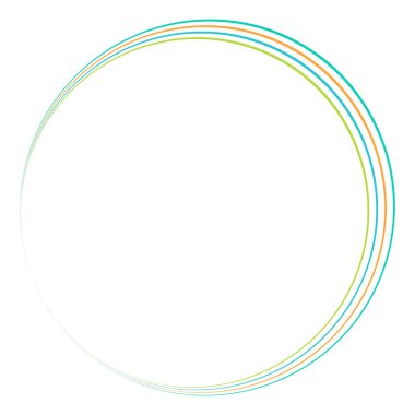 Geometrik dairesel spiral, girdap ve dönüş. Koklear, girdap, volt biçimli vektör illüstrasyonu, Clip sanat grafikleri.