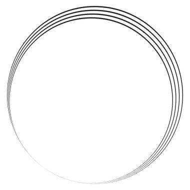 Geometrik dairesel spiral, girdap ve dönüş. Koklear, girdap, volt biçimli vektör illüstrasyonu, Clip sanat grafikleri.