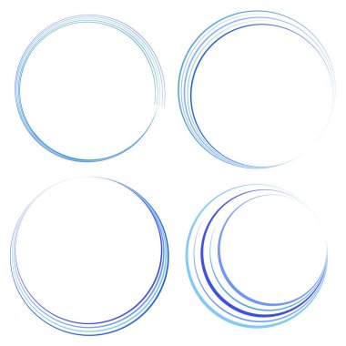 Geometrik dairesel spiral, girdap ve dönüş. Koklear, girdap, volt biçimli vektör illüstrasyonu, Clip sanat grafikleri.