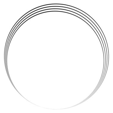 Geometrik dairesel spiral, girdap ve dönüş. Koklear, girdap, volt biçimli vektör illüstrasyonu, Clip sanat grafikleri.