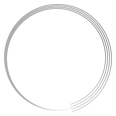 Geometrik dairesel spiral, girdap ve dönüş. Koklear, girdap, volt biçimli vektör illüstrasyonu, Clip sanat grafikleri.