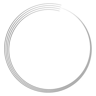 Geometrik dairesel spiral, girdap ve dönüş. Koklear, girdap, volt biçimli vektör illüstrasyonu, Clip sanat grafikleri.