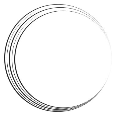 Geometrik dairesel spiral, girdap ve dönüş. Koklear, girdap, volt biçimli vektör illüstrasyonu, Clip sanat grafikleri.