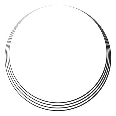 Geometrik dairesel spiral, girdap ve dönüş. Koklear, girdap, volt biçimli vektör illüstrasyonu, Clip sanat grafikleri.