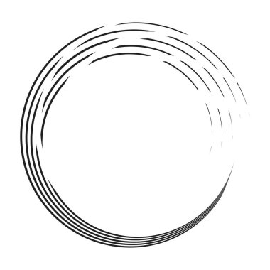 Geometrik dairesel spiral, girdap ve dönüş. Koklear, girdap, volt biçimli vektör illüstrasyonu, Clip sanat grafikleri.