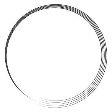 Geometrik dairesel spiral, girdap ve dönüş. Koklear, girdap, volt biçimli vektör illüstrasyonu, Clip sanat grafikleri.