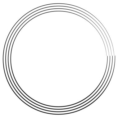 Geometrik dairesel spiral, girdap ve dönüş. Koklear, girdap, volt biçimli vektör illüstrasyonu, Clip sanat grafikleri.