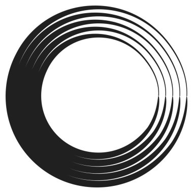 Geometrik dairesel spiral, girdap ve dönüş. Koklear, girdap, volt biçimli vektör illüstrasyonu, Clip sanat grafikleri.