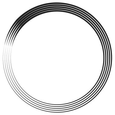 Geometrik dairesel spiral, girdap ve dönüş. Koklear, girdap, volt biçimli vektör illüstrasyonu, Clip sanat grafikleri.