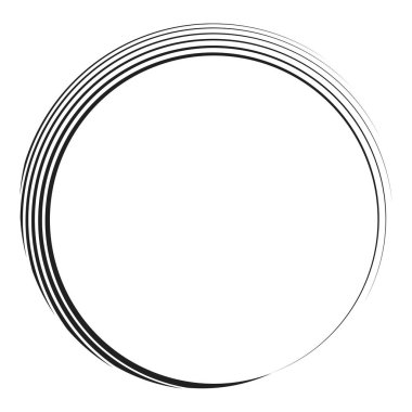 Geometrik dairesel spiral, girdap ve dönüş. Koklear, girdap, volt biçimli vektör illüstrasyonu, Clip sanat grafikleri.