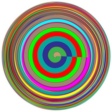 Volt, sarmal, spiral sembol, ikon motifi. Dairesel, dairesel çizgi kıvrımlı, eğri büğrü büğrü büğrü, filizli tasarım elemanı. Doodle, serbest biçim çizgisi Stock vektör çizimi, Clip-art grafikleri.