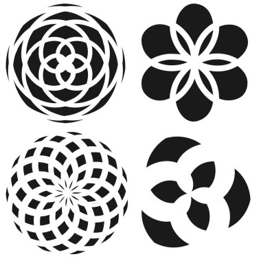 Volt, sarmal, spiral sembol, ikon motifi. Dairesel, dairesel çizgi kıvrımlı, eğri büğrü büğrü büğrü, filizli tasarım elemanı. Doodle, serbest biçim çizgisi Stock vektör çizimi, Clip-art grafikleri.