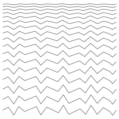 Dalgalı, dalgalı, dalga çizgileri, çizgili arka plan vektör tasarım elemanı Stok vektör çizimi, Clip-art grafikleri.