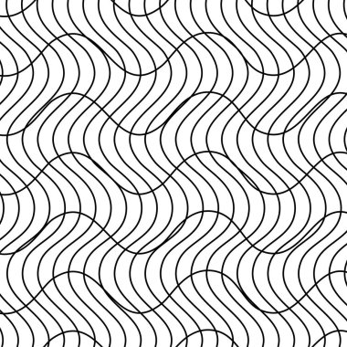 Dalgalı, dalgalı, dalga çizgileri, çizgili arka plan vektör tasarım elemanı Stok vektör çizimi, Clip-art grafikleri.