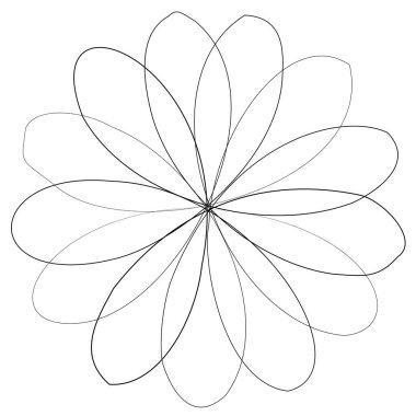 Volt, sarmal, spiral sembol, ikon motifi. Dairesel, dairesel çizgi kıvrımlı, eğri büğrü büğrü büğrü, filizli tasarım elemanı. Doodle, serbest biçim çizgisi Stock vektör çizimi, Clip-art grafikleri.