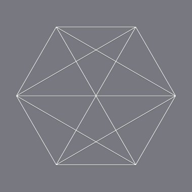 Çapraz açılı geometrik çokgen. Geometri vektörü tasarım şekli, element Stok vektör çizimi, kırpma sanatı grafikleri.
