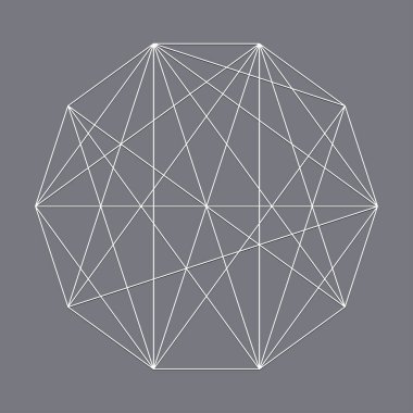 Çapraz açılı geometrik çokgen. Geometri vektörü tasarım şekli, element Stok vektör çizimi, kırpma sanatı grafikleri.