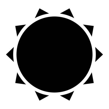 Güneş klipsli sanat. Güneş grafikleri, logo, sembol veya simge vektörü vektör illüstrasyonu, Clip sanat grafikleri.