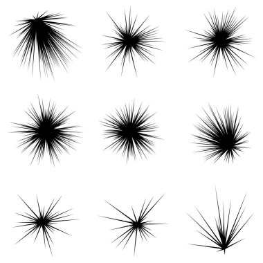 Rastgele radyal çizgiler, çizgi roman etkisi. Havai fişekler, ışıltılı illüstrasyon - Kraliyet serbest vektör illüstrasyonu, klip sanatı