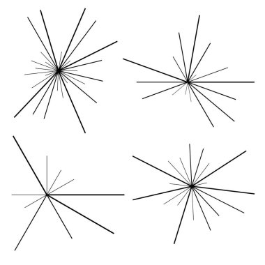 Rastgele radyal çizgiler, çizgi roman etkisi. Havai fişekler, ışıltılı illüstrasyon - Kraliyet serbest vektör illüstrasyonu, klip sanatı