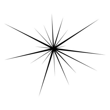 Rastgele radyal çizgiler, çizgi roman etkisi. Havai fişekler, ışıltılı illüstrasyon - Kraliyet serbest vektör illüstrasyonu, klip sanatı