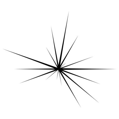 Rastgele radyal çizgiler, çizgi roman etkisi. Havai fişekler, ışıltılı illüstrasyon - Kraliyet serbest vektör illüstrasyonu, klip sanatı