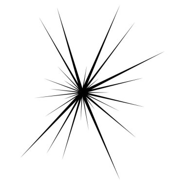 Rastgele radyal çizgiler, çizgi roman etkisi. Havai fişekler, ışıltılı illüstrasyon - Kraliyet serbest vektör illüstrasyonu, klip sanatı