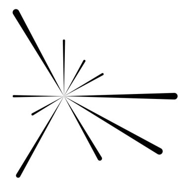 Rastgele radyal çizgiler, çizgi roman etkisi. Havai fişekler, ışıltılı illüstrasyon - Kraliyet serbest vektör illüstrasyonu, klip sanatı