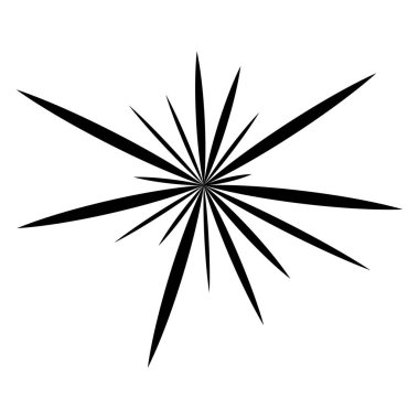 Rastgele radyal çizgiler, çizgi roman etkisi. Havai fişekler, ışıltılı illüstrasyon - Kraliyet serbest vektör illüstrasyonu, klip sanatı