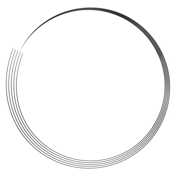 Geometryczna Okrągła Spirala Wirująca Wirująca Cochlear Wir Volute Kształt Ilustracja — Wektor stockowy
